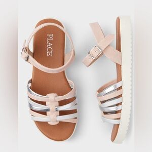 NWT Place Kids Sandals - Pink and Silver Straps